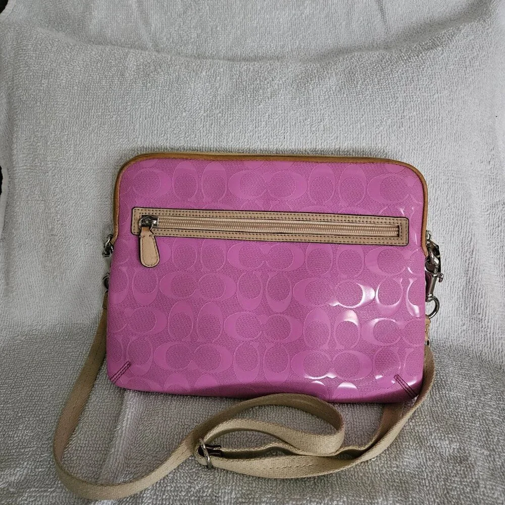 Coach Pink Tablet Case with Crossbody Strap